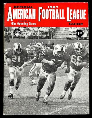 1967 Official The Sporting News American Football League Guide Near