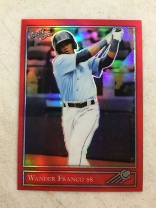 2019 Leaf The National Wander Franco 1/2 Red Refractor Rookie Card Rays Rare