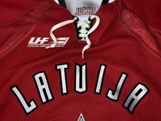 IIHF Game Worn Latvia Ice Hockey Jersey Latvija Shirt Goalie Cut 37 Jucers 4