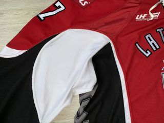 IIHF Game Worn Latvia Ice Hockey Jersey Latvija Shirt Goalie Cut 37 Jucers 6