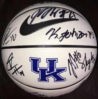 2018 - 19 University Of Kentucky Team Signed Nike Uk Basketball W/coa & Proof