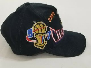 Vintage 1997 Chicago Bulls Hat Cap NBA Champions Logo Athletic Snapback 5
