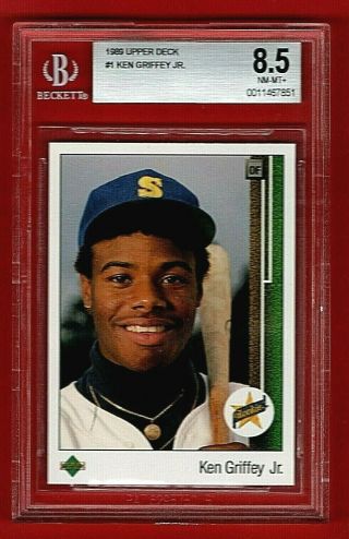 1989 Upper Deck Baseball 1 Ken Griffey Jr.  Rookie Card Bgs 8.  5 Nm - Mt,
