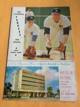 1968 York Yankees,  Florida State League Scorecard