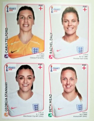 Panini Women ' s World cup 2019 ENGLAND UPDATE set & Page FIFA France 2019 3