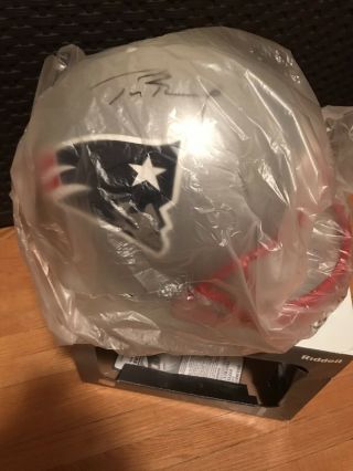 Tom Brady Tristar Mounted Memories Autographed Proline Authentic Helmet Signed