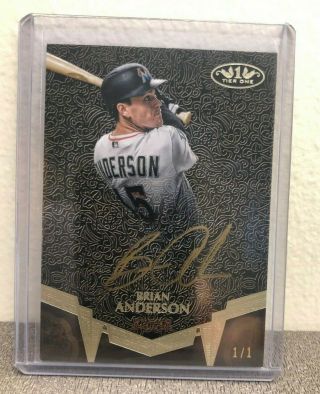 2019 Topps Tier One Brian Anderson Break Out Auto Gold Ink 1/1