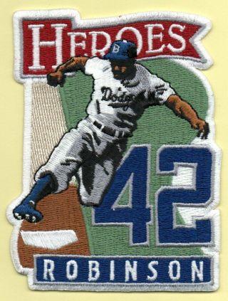 1999 Los Angeles Dodgers Heroes Jackie Robinson Authentic Mlb Patch - 42 - Rare
