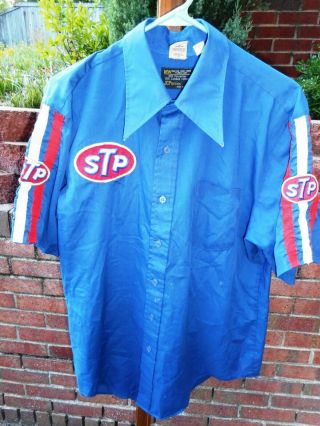 Early Richard Petty Stp Racing Team Race Pit Crew Shirt - Large