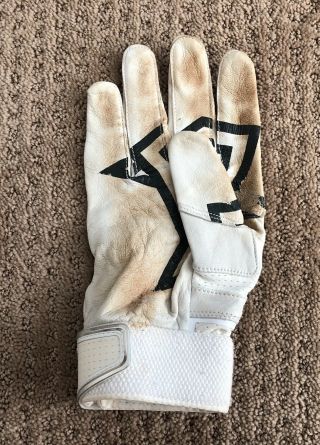 Mike Trout GAME 2015 BATTING GLOVE Single game worn SIGNED auto ANGELS 3