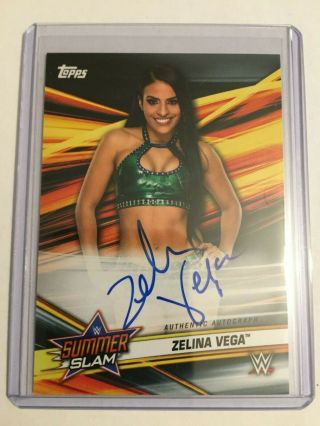 2019 Topps Wwe Summerslam Zelina Vega Autograph On Card