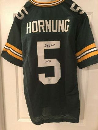 Paul Hornung Signed W/HOF 86 Custom Packers Jersey Size XL Schwartz Sports 2