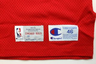 MICHAEL JORDAN 1992 - 1993 CHICAGO BULLS GAME RED ROAD JERSEY MEARS A5 4