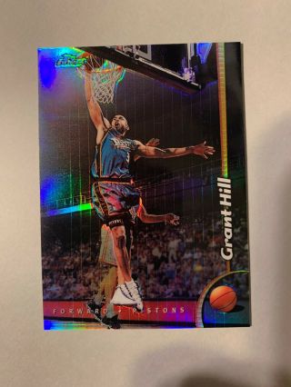 1998 - 99 Topps Finest Grant Hill No - Protector Refractor 165 / Hof / Nm - Mt