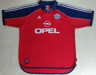 Bayern Munich Munchen 1999/2001 Home Football Jersey Adidas Soccer Shirt Size Xl