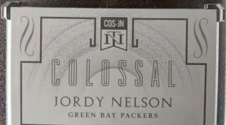 Jordy Nelson - 2015 National Treasures Colossal Patch On - Card Auto /15 - Packers 5