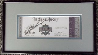 Jeff Gordon Signed 1999 Brickyard 400 Ticket Hulman Terrace Luxury Suite Framed