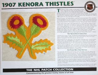 Willabee & Ward Nhl Throwback Hockey Patch & Info Card 1907 Kenora Thistles