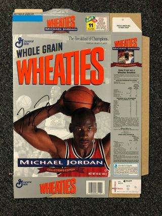 Michael Jordan Signed Cereal Box Wheaties Mj Collectors Edition Auto Jsa Hof