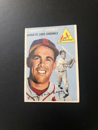 1954 Topps Baseball Card 158 Peanuts Lowrey Exmt