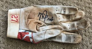 Mike Trout Game 2017 Batting Glove Single Game Worn Signed Auto Angels