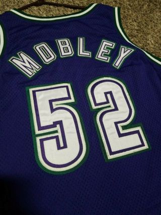 94 - 95 Eric Mobley 52 Milwaukee Bucks Team Issued Game Worn Champion Jersey 50,  4 8