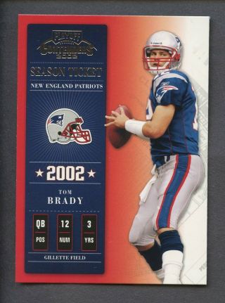 2002 Contenders Season Ticket Tom Brady England Patriots