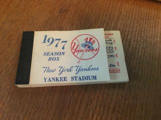 1977 Ny Yankees Season Ticket Book 46 Full Tickets Munson Jackson