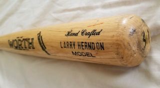 LARRY HERNDON Game Bat 1984 World Series Champion Detroit Tigers Team RARE 3