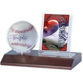 3 Ultra Pro Dark Wood Base Ball Baseball & Card Storage Holders Display Protect
