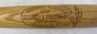 Vintage Louisville Slugger Wood Softball Bat 225f 