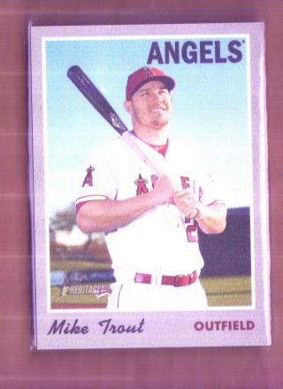 2019 Heritage High Number Mike Trout Cloth Sp Insert Angels