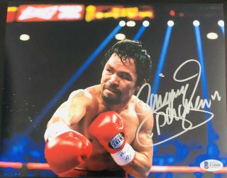 Manny Pacquiao Boxing Signed Auto 8x10 Photo Autographed Bas Bgs