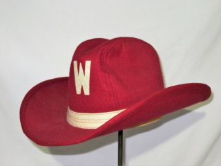 Vintage University Of Wisconsin Badgers Cowboy Hat - Size 7 - 7 1/8 Madison - Rare 2