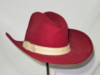 Vintage University Of Wisconsin Badgers Cowboy Hat - Size 7 - 7 1/8 Madison - Rare 4