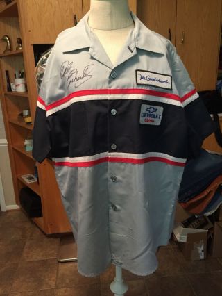 Gm Mr.  Goodwrench Shirt Autographed By Dale Earnhart 1988