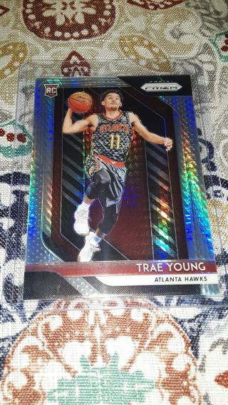 2018 - 19 Panini Prizm Silver 78 Trae Young Hawks RC Rookie 4