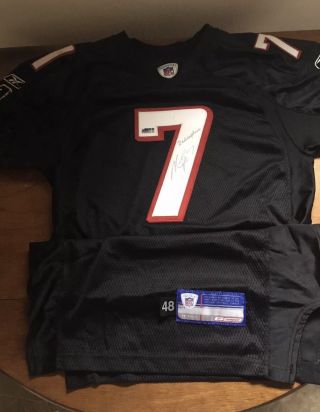 2002 Reebok Nfl Atlanta Falcons Vick 7 Game Issued Jersey Signed & Inscribed
