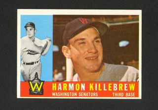 1960 Topps Harmon Killebrew 210 - Washington Senators - Nm - Mt,