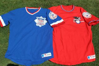 1983 National American League All Stars Game Issued Bp Jerseys Pair