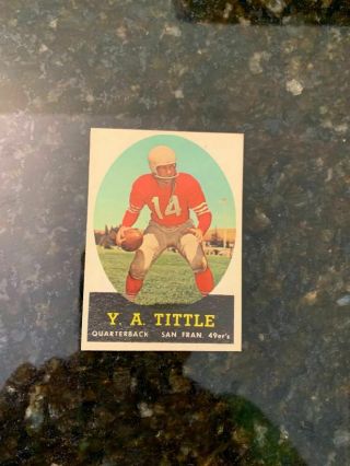 1958 Topps Football 86 Y.  A.  Title.  Ex - Mt,