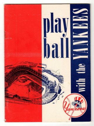 1960’s Play Ball With The Yankees Booklet