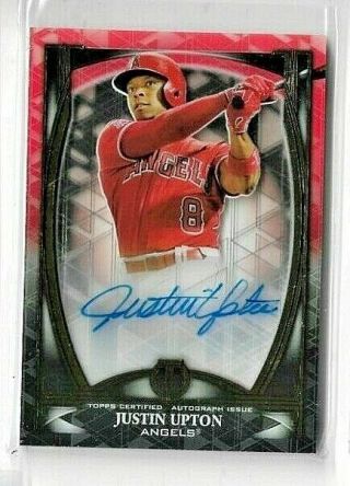 Justin Upton 2019 Topps Tribute Iconic Perspective Auto Red Parallel 3/10