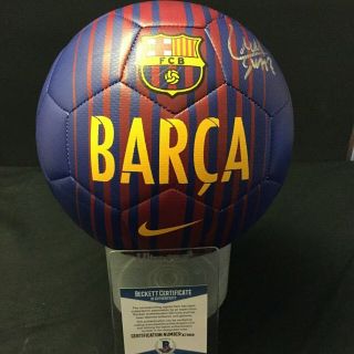 Luis Suarez Signed Autographed Nike F.  C.  Barcelona Soccer Ball - Beckett