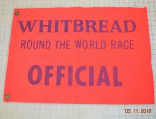 Official Whitbread Sailing Round The World Race Sail Flag - Fort Lauderdale Fl