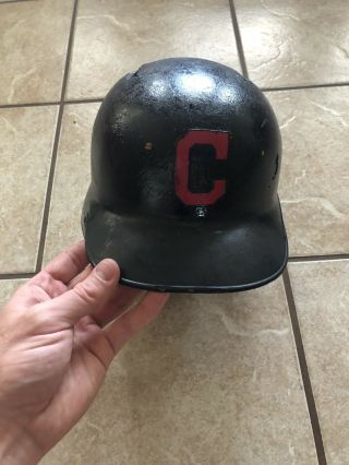 Carlos Santana Batting Helmet,  Cleveland Indians,  MLB Auth 2