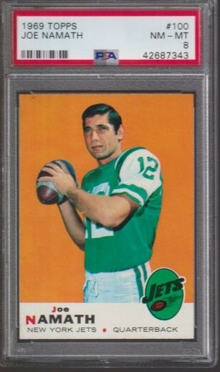 1969 Topps Football Partial Set 154 Cards All Graded Psa 8 Or Better