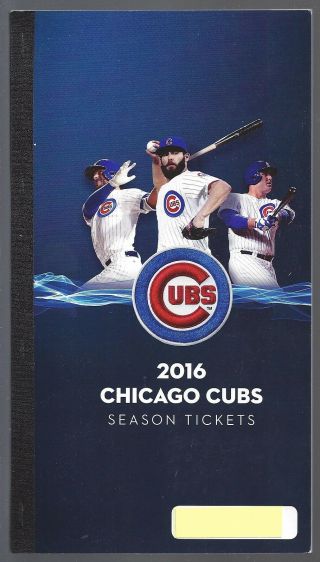 2016 Chicago Cubs Full Season Ticket Book Historic World Series All 81 Hm Games