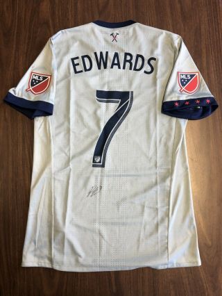 2018 Raheem Edwards Signed Match Game Worn Chicago Fire Jersey MLS 2