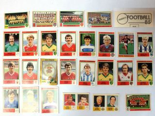 26 Figurine Panini Football 85 English Fa 1985 Stickers Arsenal Liverpool,